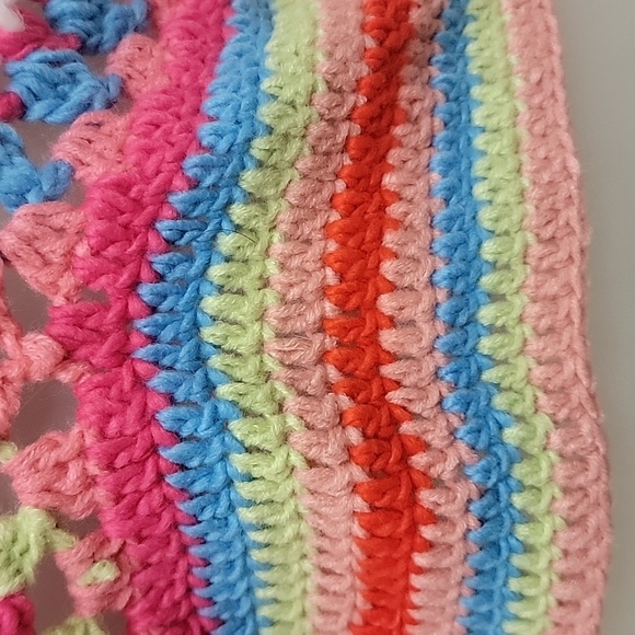 SEA New York |  Pink Multi Granny Square Crochet Top - Picture 4 of 10